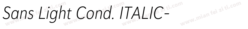 Sans Light Cond. ITALIC字体转换